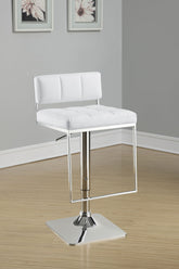 Alameda Adjustable Bar Stool Chrome and White